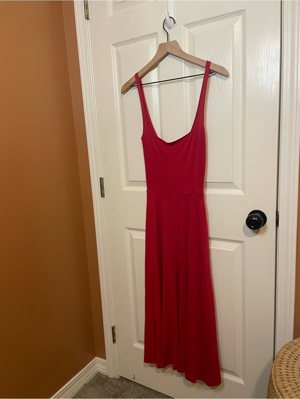 Reformation Rou Sleeveless Knit Midi Dress in Red Size XS - Picture 4 of 11